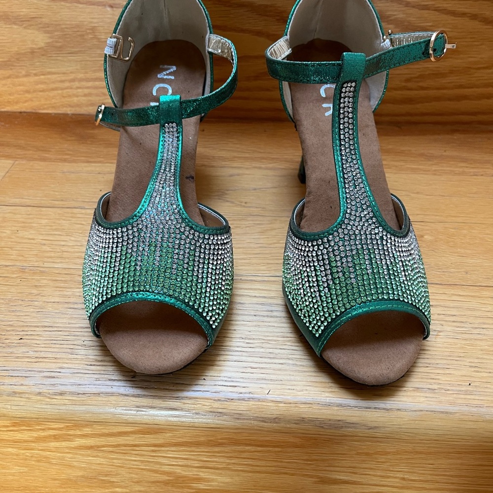 Green Ballroom Dancing Shoes